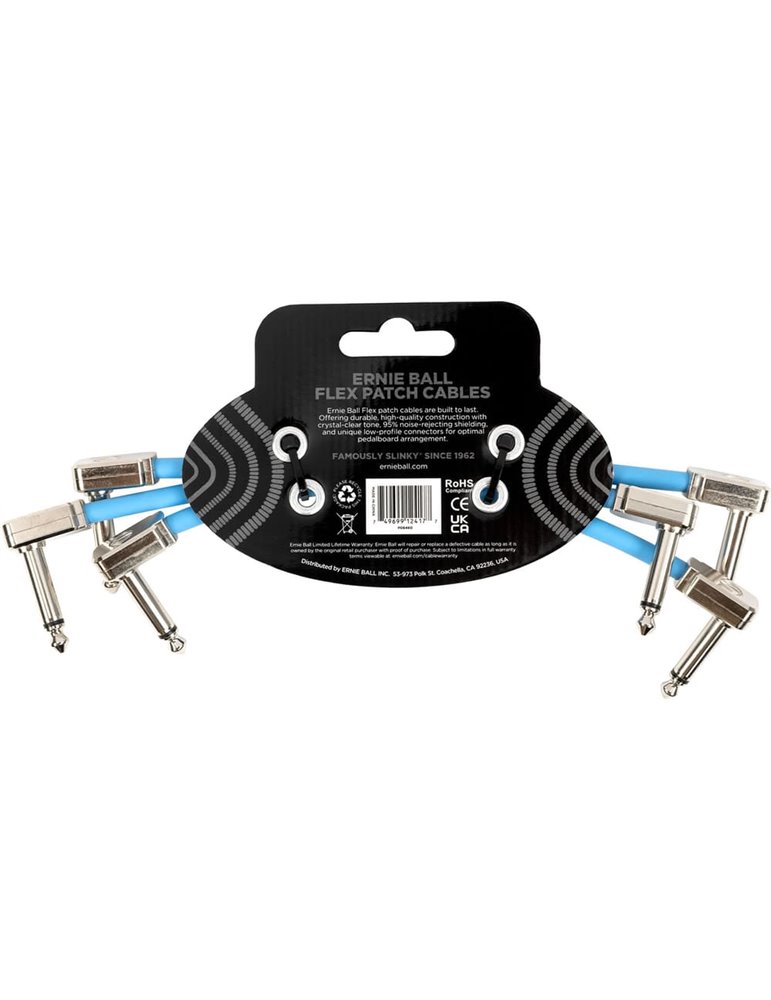 CABLE EB FLEX PATCH 6? AZUL - PACK 3