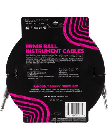 CABLE EB INSTRUMENTO TRENZADO JACK-JACK SS 3 m - Purple Python 2