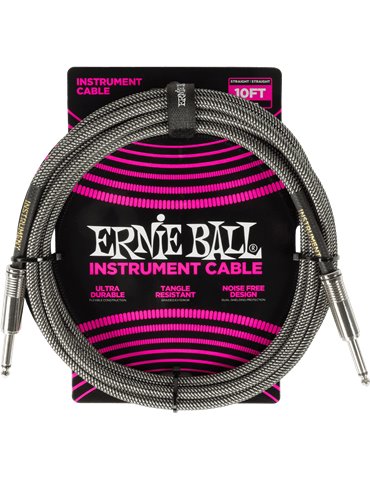 CABLE EB INSTRUMENTO TRENZADO JACK-JACK SS 3 m - Silver Fox