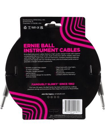 CABLE EB INSTRUMENTO TRENZADO JACK-JACK SS 3 m - Silver Fox 2