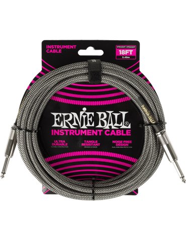 CABLE EB INSTRUMENTO TRENZADO JACK-JACK SS 5,5 m - Silver Fox