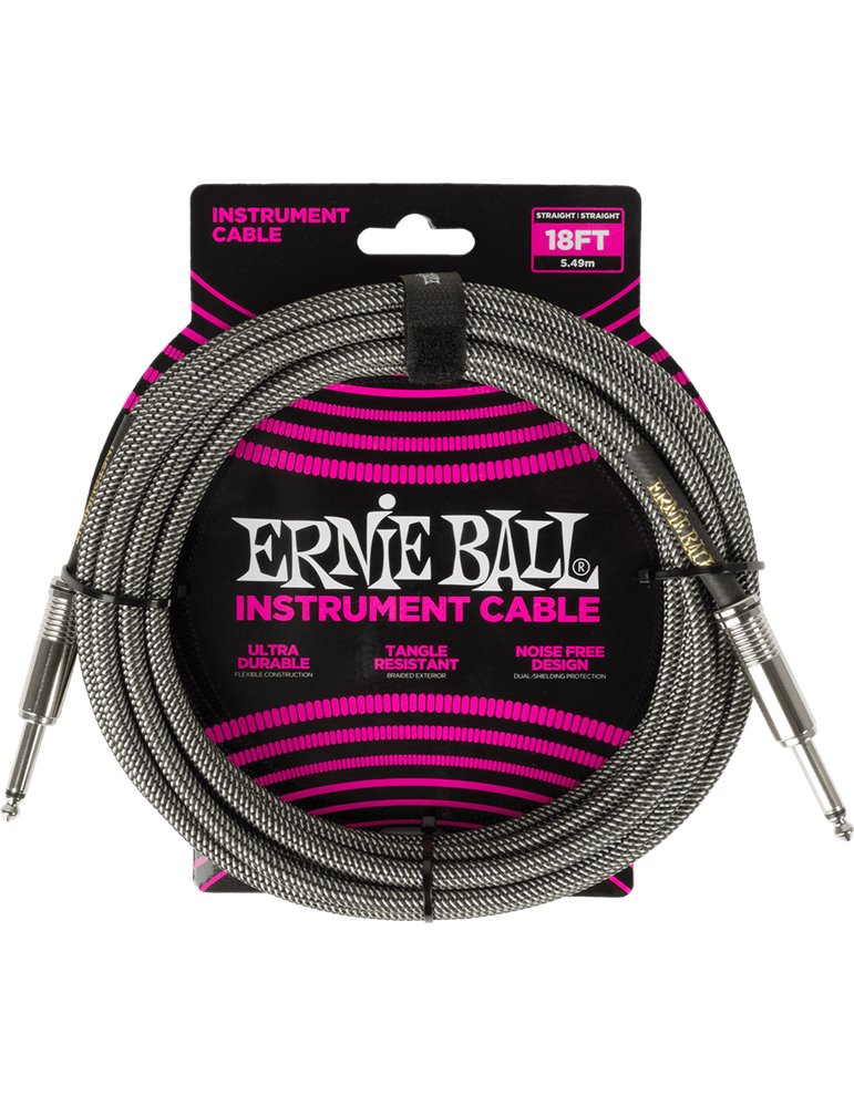 CABLE EB INSTRUMENTO TRENZADO JACK-JACK SS 5,5 m - Silver Fox