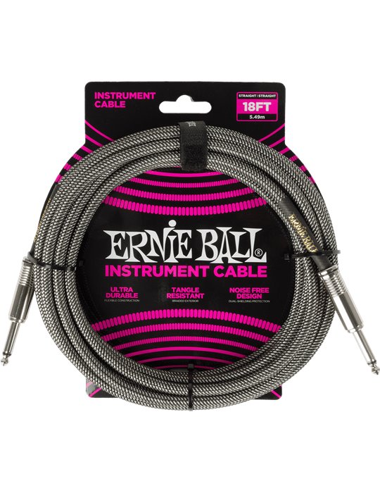 CABLE EB INSTRUMENTO TRENZADO JACK-JACK SS 5,5 m - Silver Fox