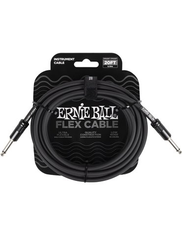 CABLE EB INSTRUMENTO FLEX JACK-JACK SS 6 m - Negro