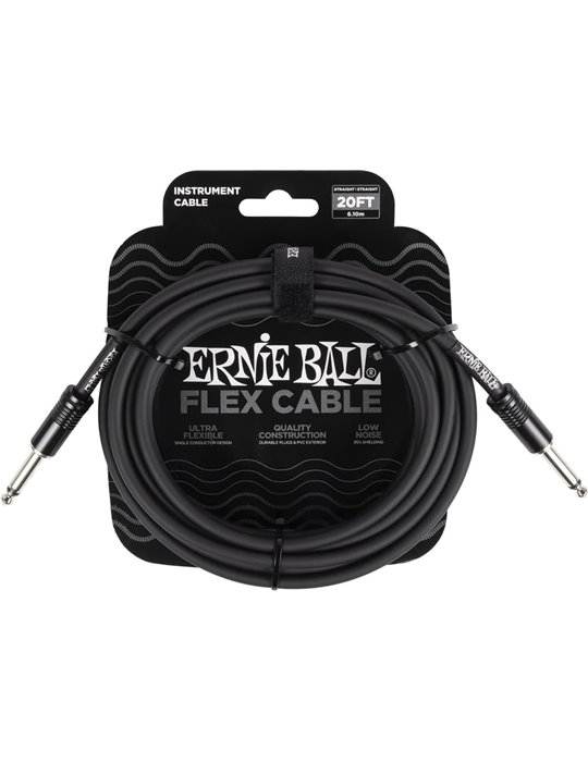 CABLE EB INSTRUMENTO FLEX JACK-JACK SS 6 m - Negro