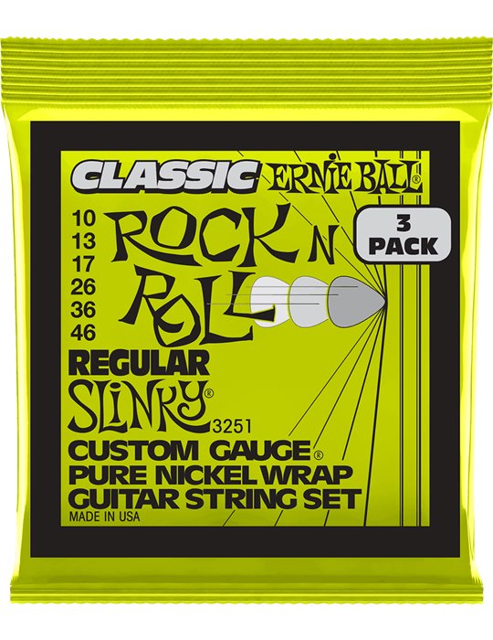 JUEGO ELÉCTRICA SLINKY CLASSIC RnR PURE 10-46 TRIPACK (3)