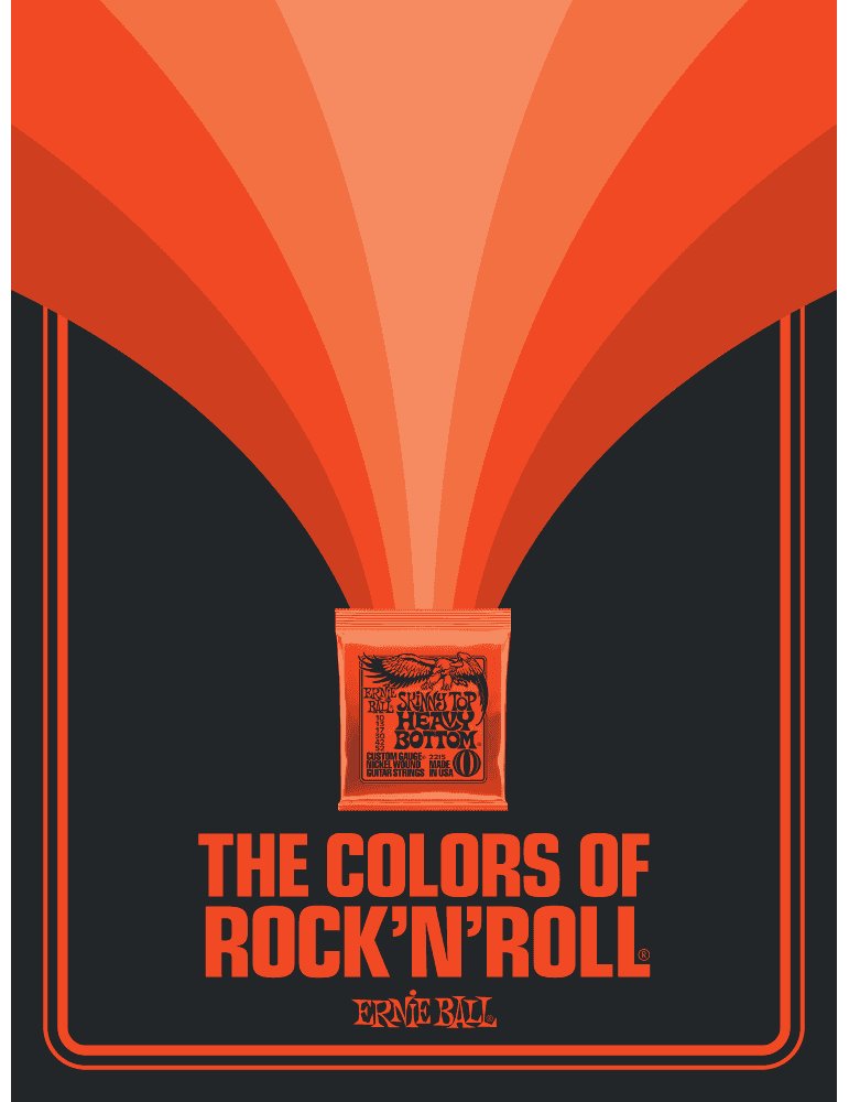 POSTER COLORS OF ROCK´N´ROLL TOP HEAVY BOTTOM SLINKY