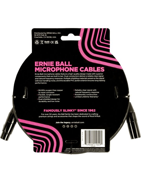 CABLE EB MICRÓFONO CLASSIC XLR-XLR NEGRO - 6 m