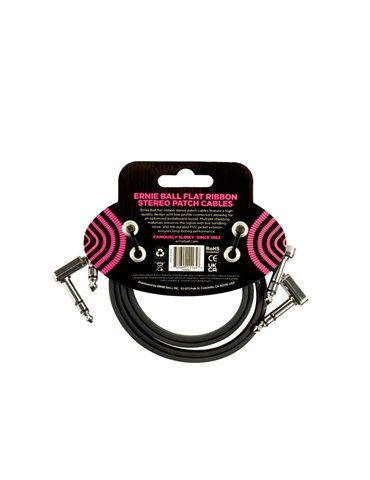 CABLE EB PATCH FLAT RIBBON 24" NEGRO - PACK 2