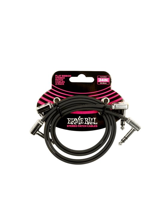 CABLE EB PATCH FLAT RIBBON 24" NEGRO - PACK 2