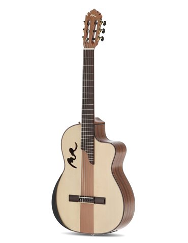 Electroacústica Café Cortado Cutaway Curly Walnut - nogal ondulado