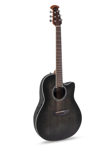 Guitarra electro-acústica Celebrity Standard Plus Mid Cutaway Transparent Blackburst Flame