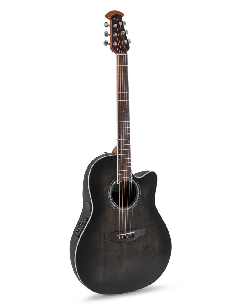 Guitarra electro-acústica Celebrity Standard Plus Mid Cutaway Transparent Blackburst Flame