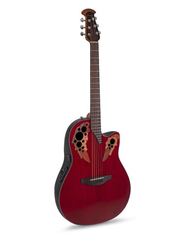 Guitarra electro-acústica Celebrity Elite Mid Cutaway Ruby Red