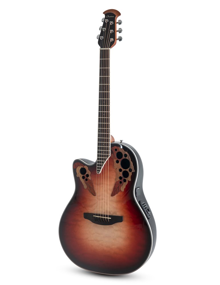 Guitarra electro-acústica Celebrity Elite Plus Mid Cutaway Ruby Burst - Zurdos