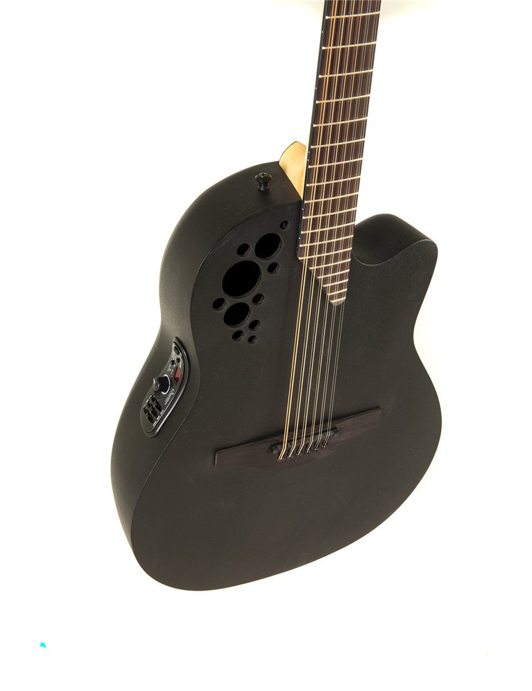 Guitarra electro-acústica Elite TX Deep Contour Cutaway 12 cuerdas Black Textured