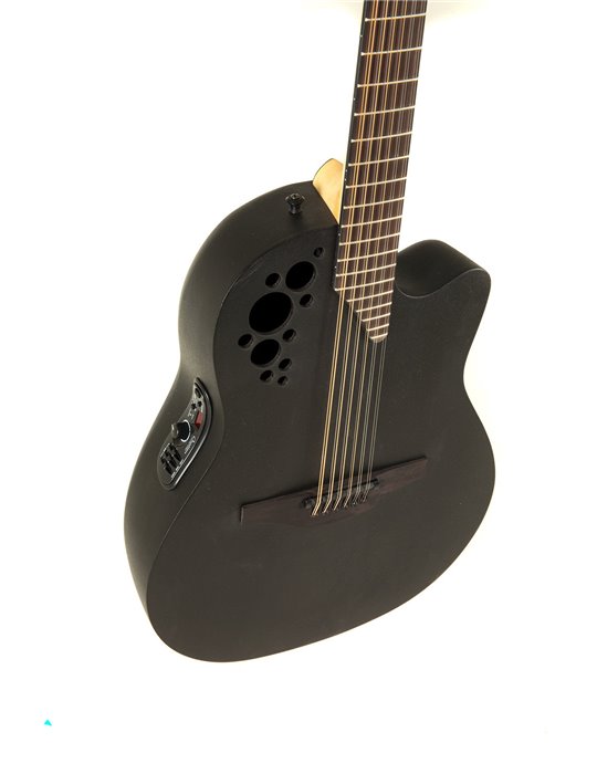 Guitarra electro-acústica Elite TX Deep Contour Cutaway 12 cuerdas Black Textured