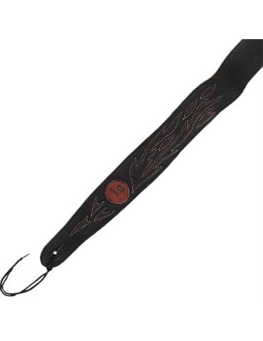 Correa Guitarra Ref. Bg685 Cosido Rojo 1065-001 001 - Negro