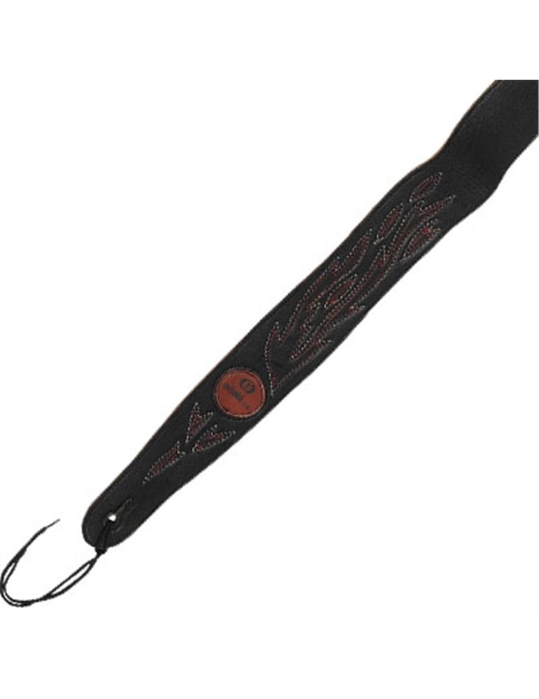 Correa Guitarra Ref. Bg685 Cosido Rojo 1065-001 001 - Negro