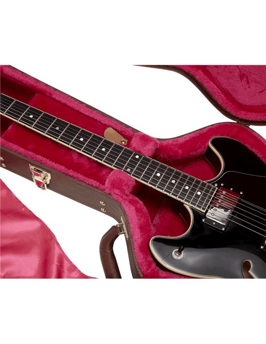 ESTUCHE GUITARRA FORMATO 335/SEMI HOLLOW "GATOR GW DELUXE" - MARRON