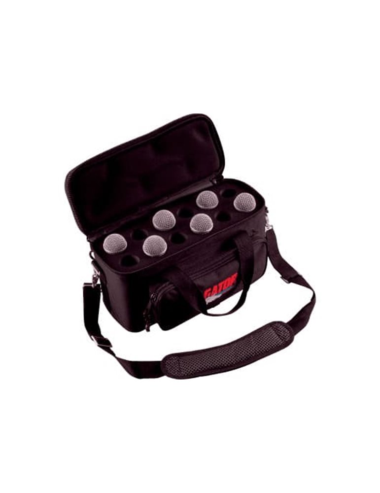 SOFTCASE REFORZADO PARA MICRÓFONOS 12 ud. "GATOR NYLON"