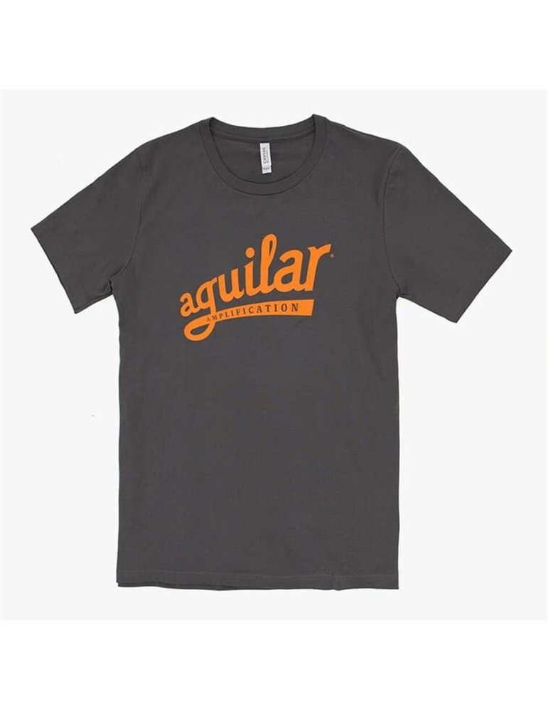 CAMISETA AGUILAR GRIS - NARANJA - TALLA M