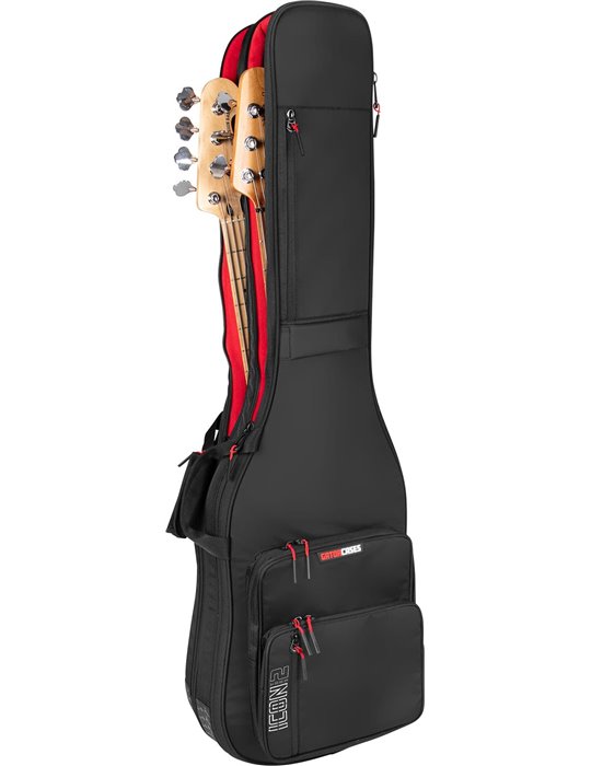 SOFTCASE PARA 2 BAJOS ELÉCTRICOS "GATOR G-ICON" - NEGRO