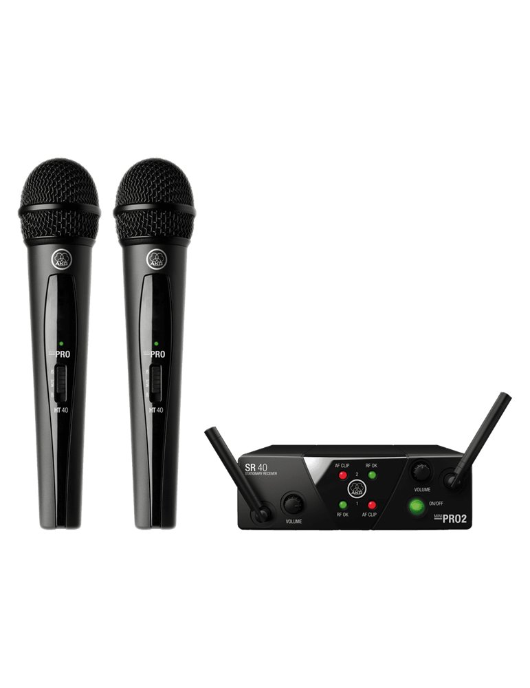 Sistema inalámbrico UHF Vocal Band ISM2/3 con 2 micrófonos y receptor