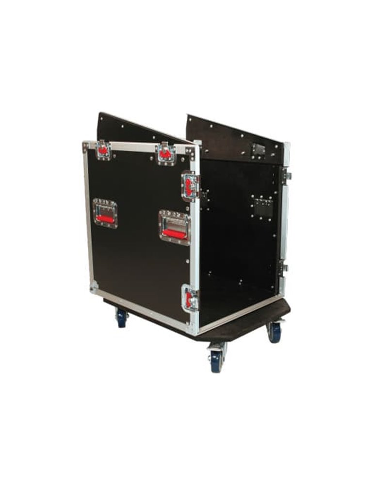 FLIGHTCASE DE 12 UNI. CON RACK DE 12 UNI INTEGRADO