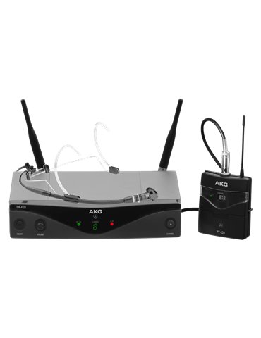 Sistema inalámbrico UHF Headworn Band B2 con petaca, micrófono diadema y receptor