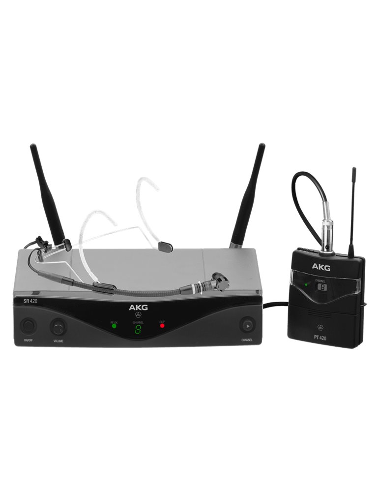 Sistema inalámbrico UHF Headworn Band B2 con petaca, micrófono diadema y receptor
