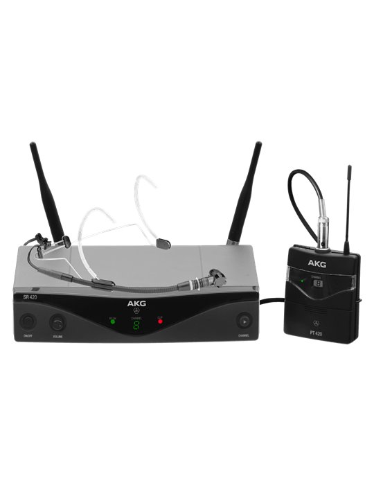 Sistema inalámbrico UHF Headworn Band B2 con petaca, micrófono diadema y receptor