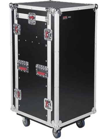 RACK FLIGHTCASE 19"  / 10 x 16 UNIDADES "GATOR GTOUR" - CON RUEDAS