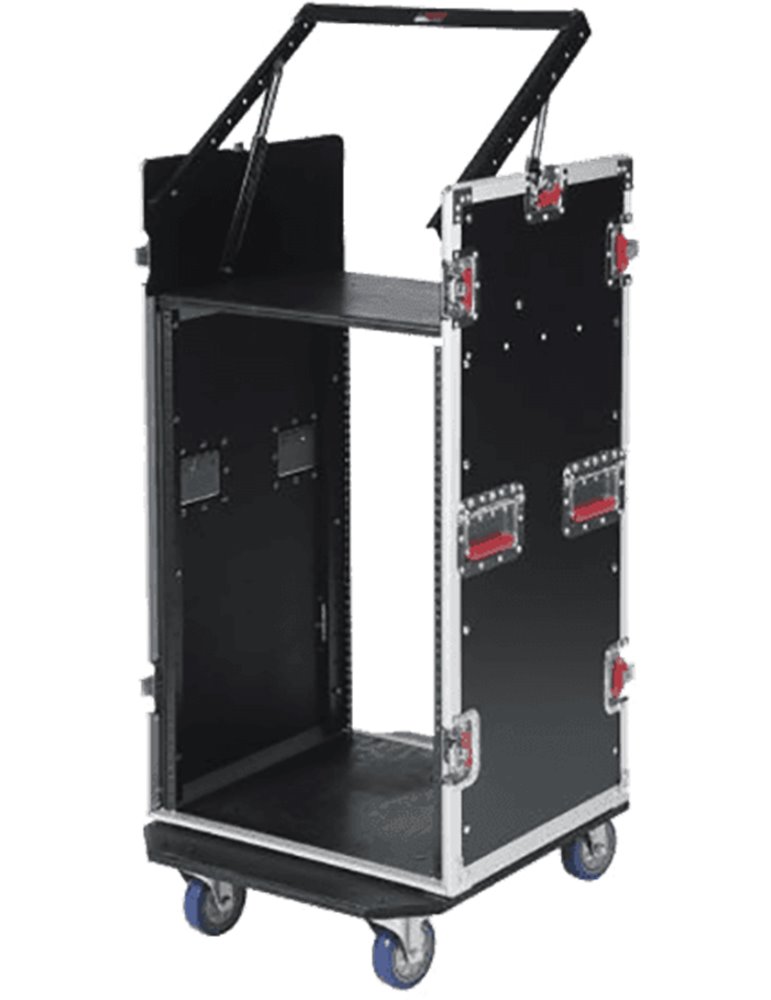 RACK FLIGHTCASE 19"  / 10 x 16 UNIDADES "GATOR GTOUR" - CON RUEDAS