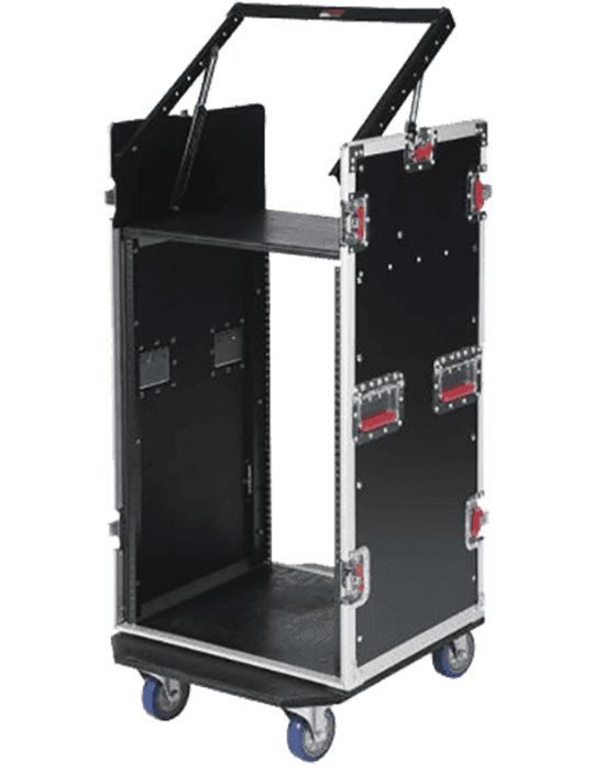 RACK FLIGHTCASE 19"  / 10 x 16 UNIDADES "GATOR GTOUR" - CON RUEDAS