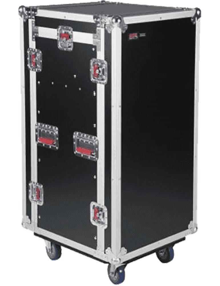 RACK FLIGHTCASE 19"  / 10 x 16 UNIDADES "GATOR GTOUR" - CON RUEDAS