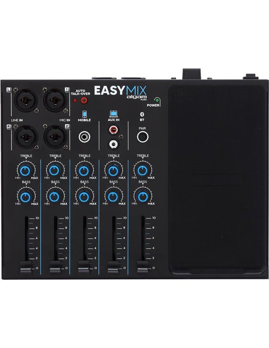 Mezclador de 5 canales, bluetooth y talkover