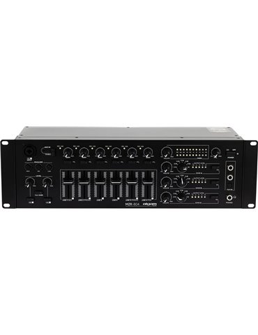 Mezclador de zona de 6 + 2 entradas (4 zonas) rackeable