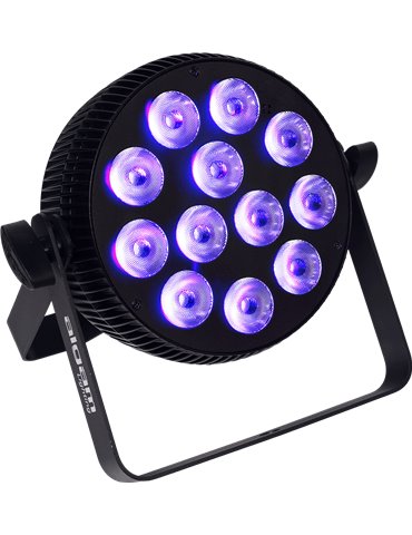 Foco proyector LED 12x10W 6-en-1 RGBWAU slim