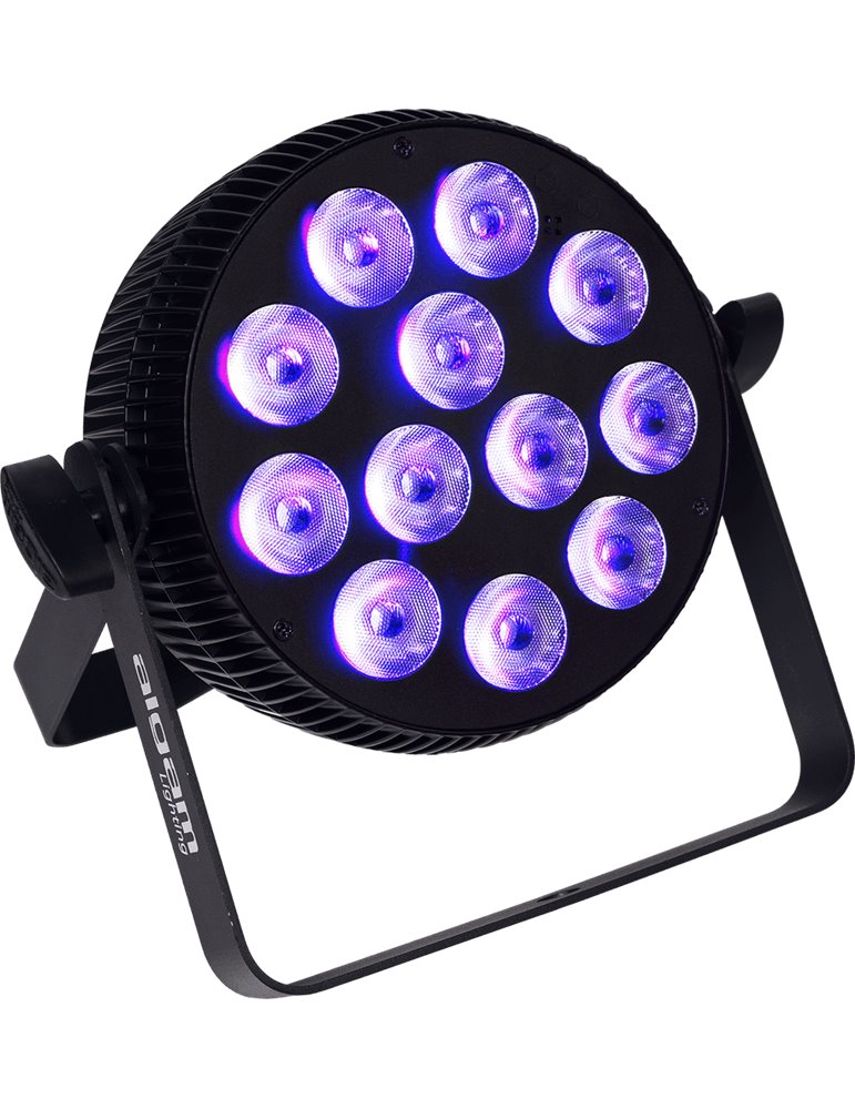 Foco proyector LED 12x10W 6-en-1 RGBWAU slim