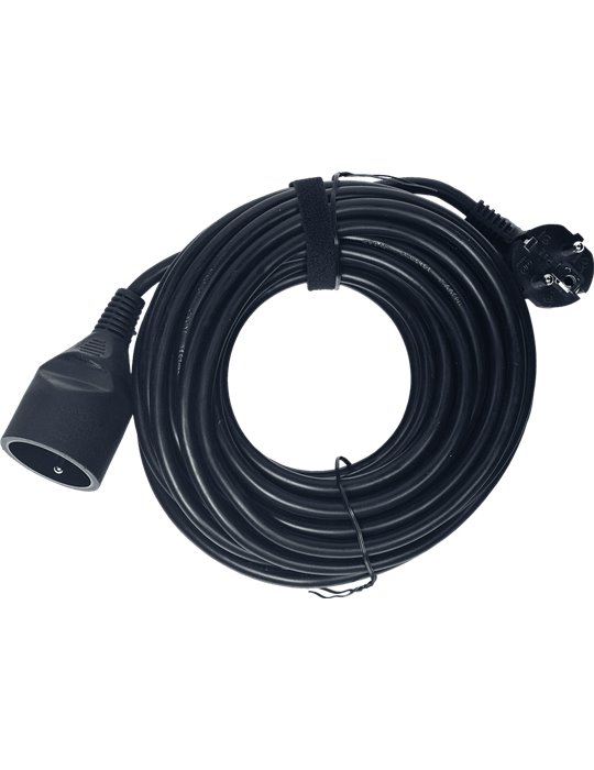 Enchufe alargador estándar PVC H05VV-F 3G1,5mm² - 10m negro