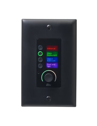 Controlador Ethernet con 4 botones y control de volumen - Negro
