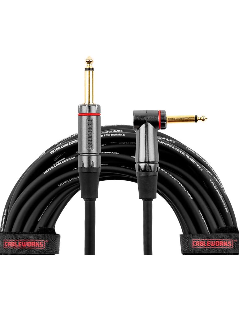 Cable de instrumento jack recto/jack acodado - 6 m