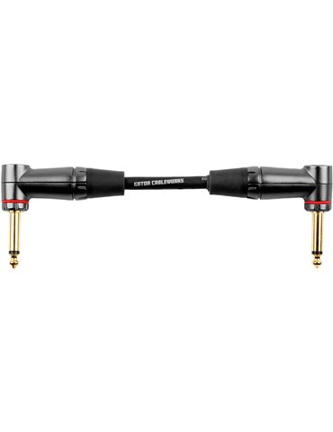 Cable patch jack recto/jack acodado - 15 cm