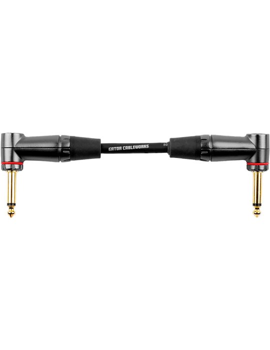 Cable patch jack recto/jack acodado - 15 cm