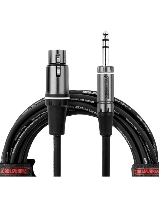 Cable micrófono XLR hembra/jack - 45 cm