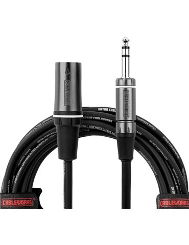 Cable micrófono XLR macho/jack - 45 cm