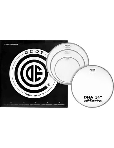 TOM PACK CODE DNA FUSION TRANSPARENTE (10,12,14" + DNA 14 ")