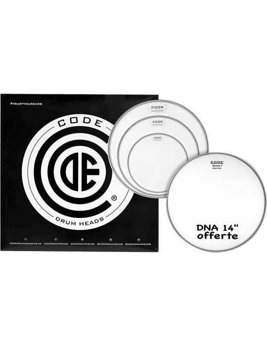 TOM PACK CODE DNA FUSION TRANSPARENTE (10,12,14" + DNA 14 ")