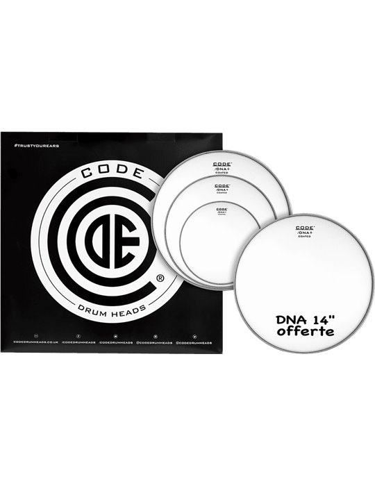 TOM PACK CODE DNA FUSION BLANCO (10,12,14" + DNA 14 ")